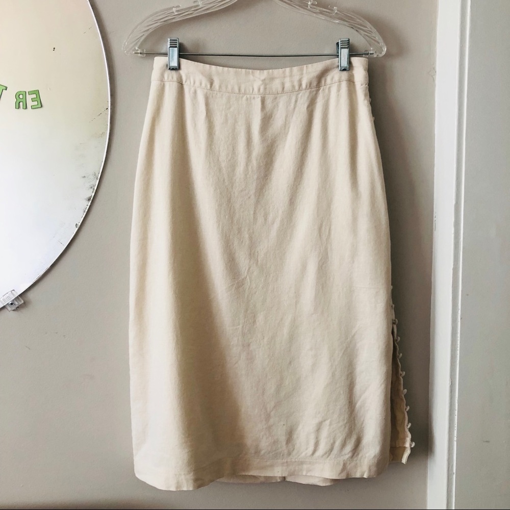 madewell | button slit midi skirt